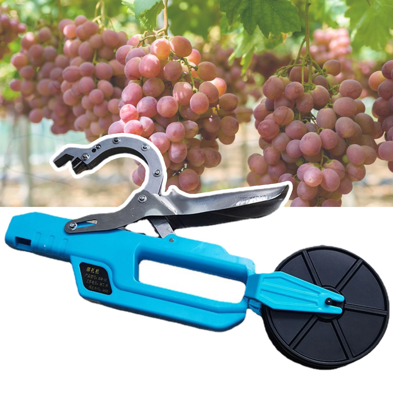 Máquina Atadora de Plantas Eléctrica para Viñedos Máquina Atadora de Plantas Profesional, Herramientas para Atar Plantas para Uvas, Tomates y Hortalizas Enredaderas