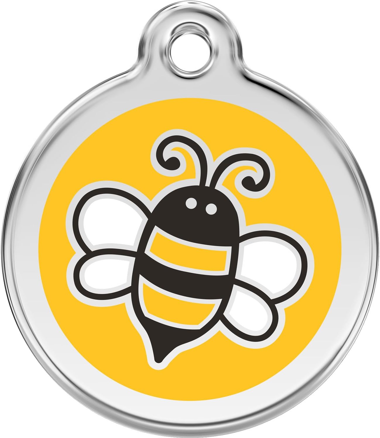 Red Dingo Personalized Bumble Bee Yellow Pet ID Dog Tag (Medium)