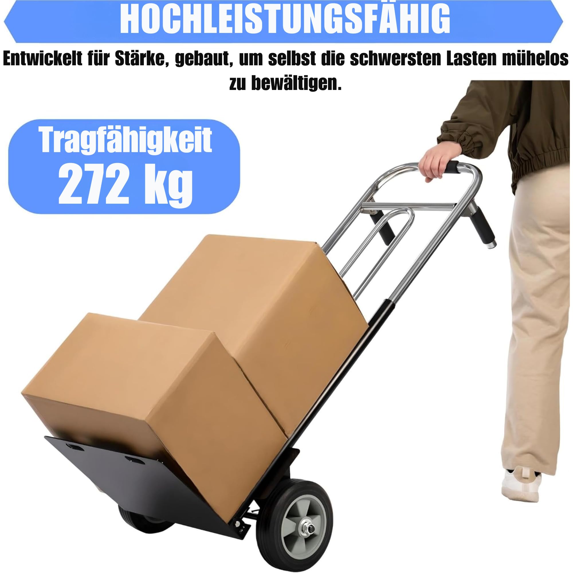 Sackkarre Klappbar Robuste 272 kg. Für Schweren Transport Mit Kompaktem Design Für Sicheres Effizientes Und Vielseitiges Bewegen