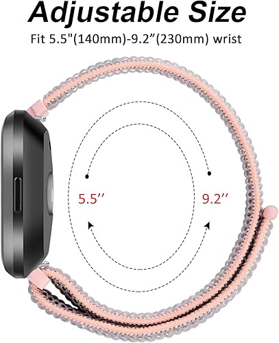 Miniatura 3 de Paquete de 4 correas de nailon para Fitbit Versa 2 BandasFitbit VersaVersa LiteVersa SE para mujeres y hombres, pulseras deportivas de repuesto