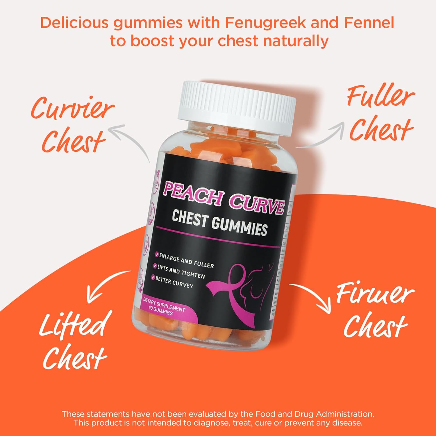 Chest Gummies For Enhance Confidence, Bear Shaped Chest Gumm...