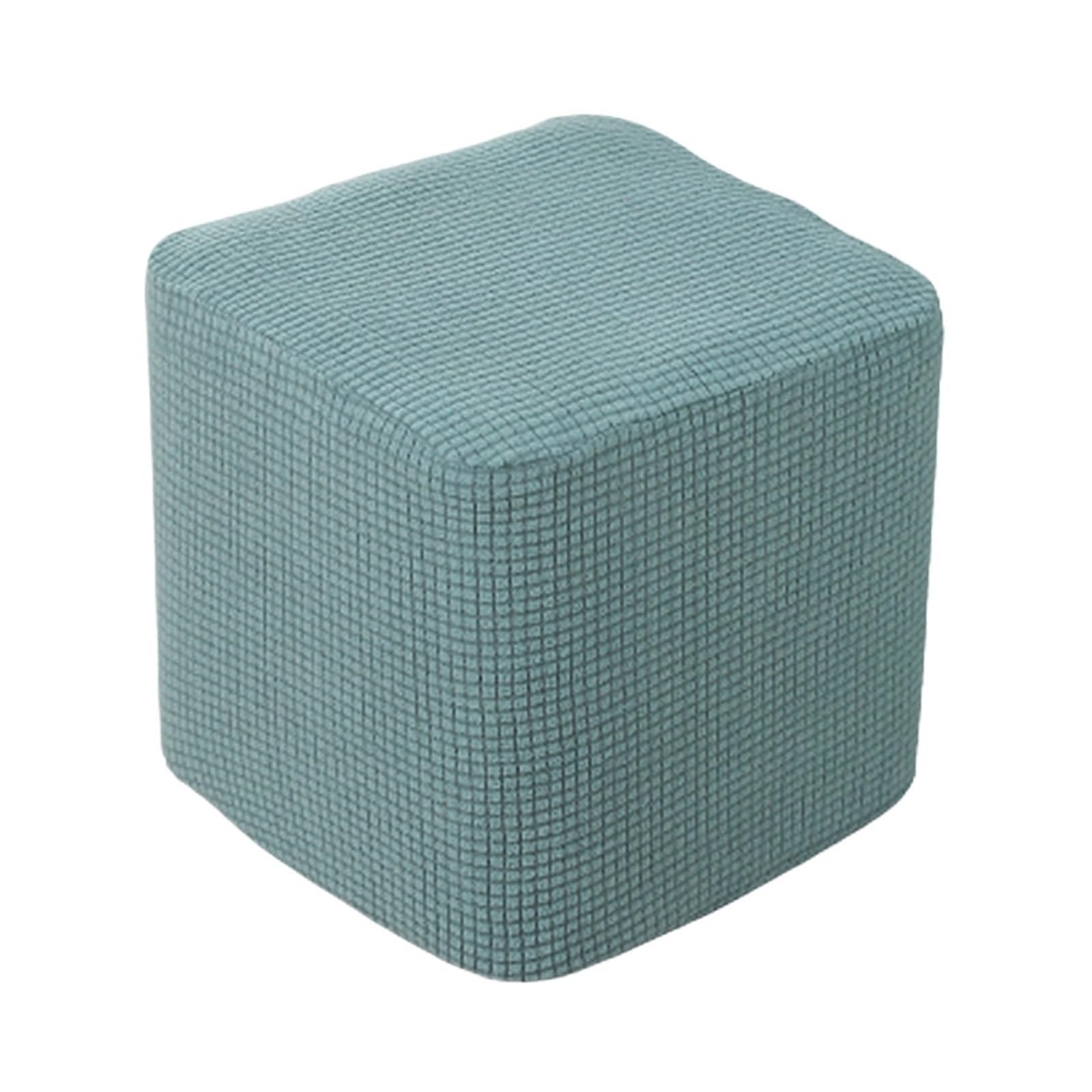 MWAHJU 1Pcs Stretch Ottoman Slipcover Footstool Footrest Living Room Soft Cover For Bedroom(Green)