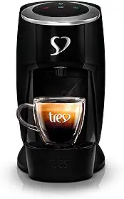 3 Corações TRES Cafeteira Espresso e Multibebida Touch Preta - 127V