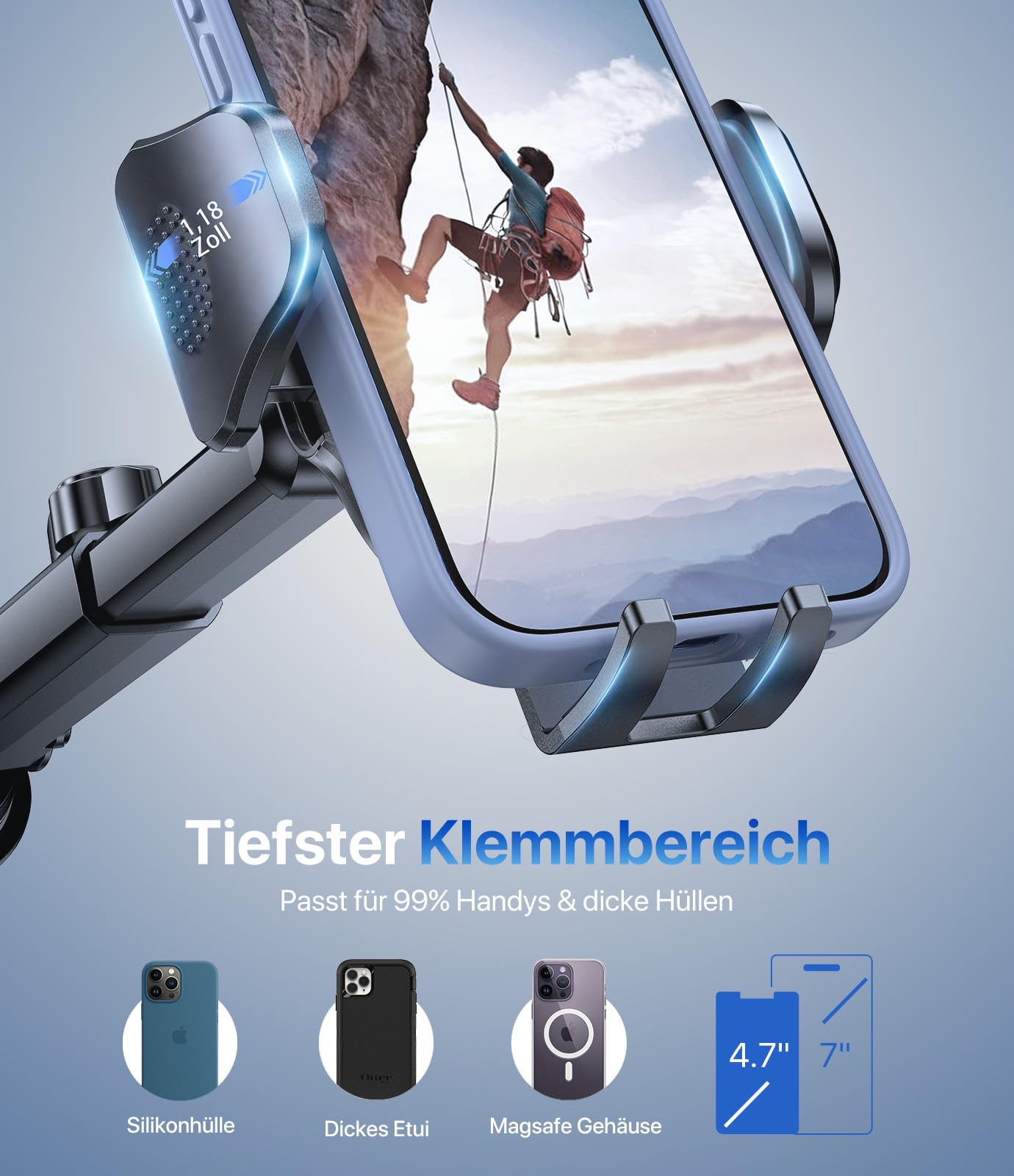 Miracase Support de téléphone Portable pour Voiture [Ventouse améliorée 2025] Support de téléphone Portable pour Voiture Rotatif à 360° pour Tableau de Bord, Pare-Brise de Voiture, pour iPhone Galaxy