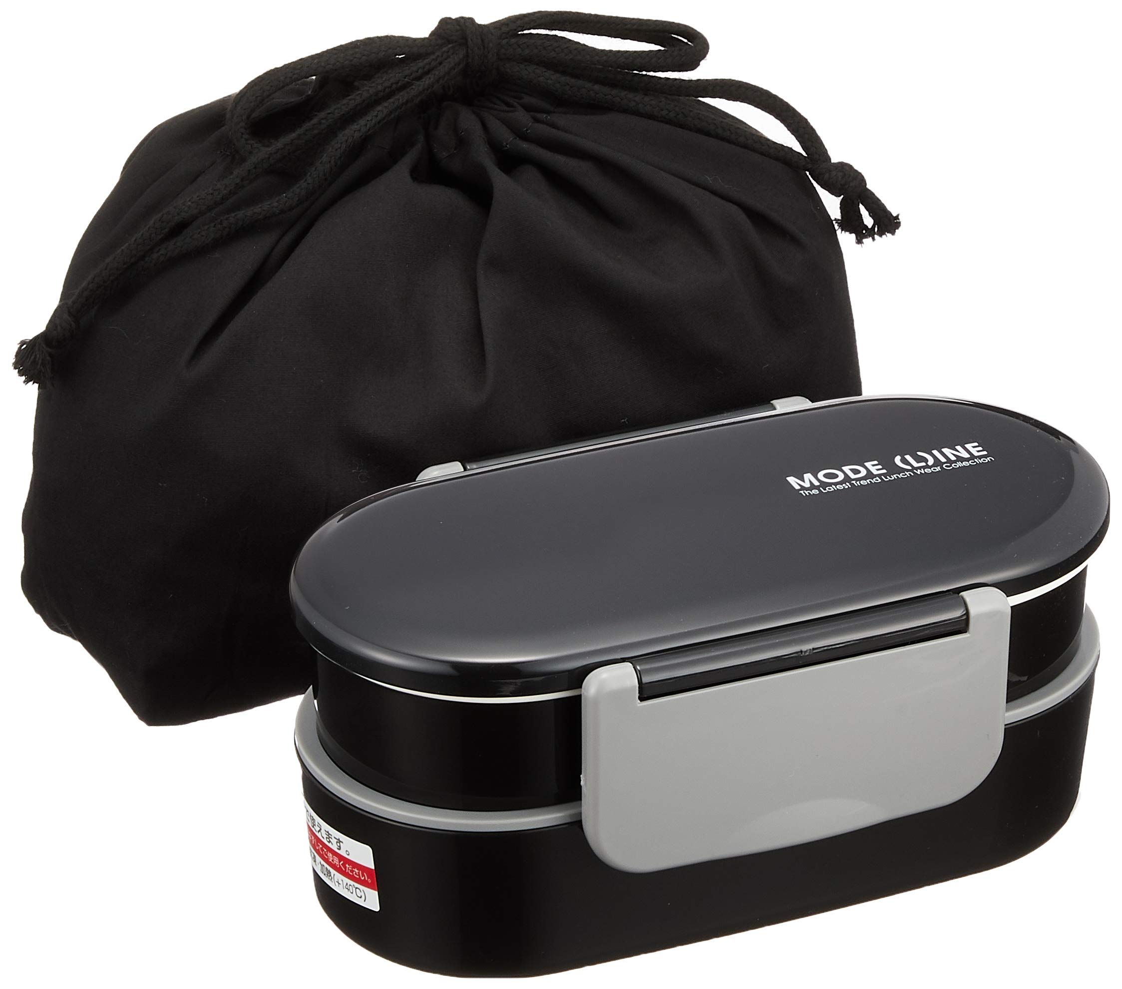 Amazon｜巾着付 2段タイトランチボックス 670ml MODE LINE