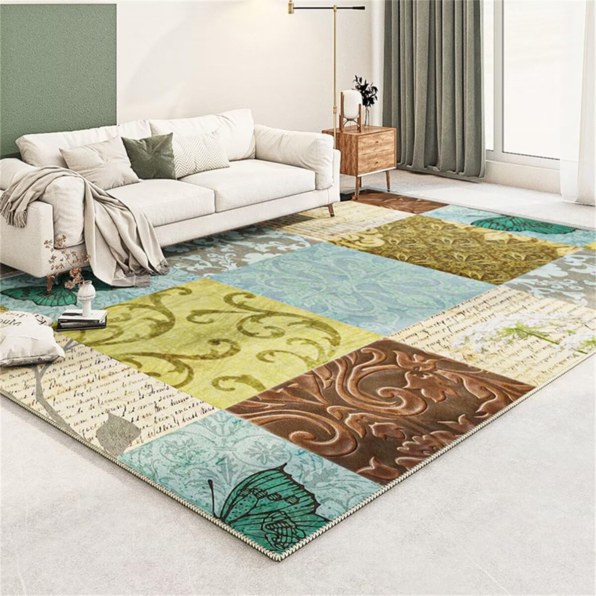Tapis pour enfants lavable de 200X260CM contre les taches au sol