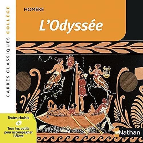 L'Odyssée - Homère - Edition pédagogique Collège - Carrés classiques Nathan