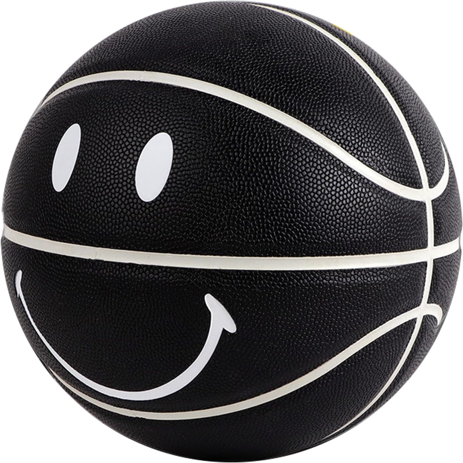 MINDCOLLISION Smiling Face Basketball, Moisture-Absorbing Pu Leather, Soft, Good Grip, Indoor and Outdoor Training and Competition, Home Decoration, No. 5 and No. 7