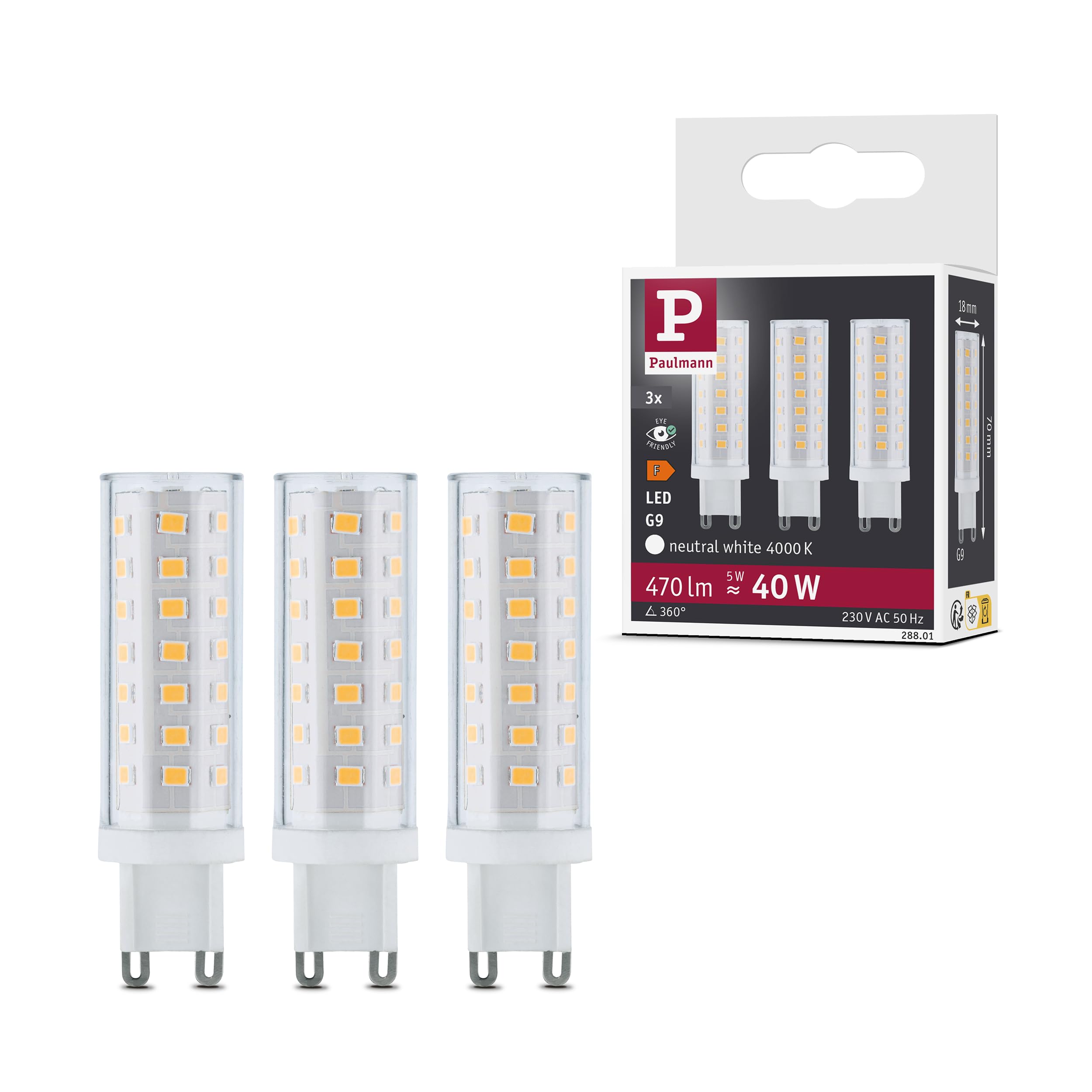 Ampoules LED G9 Paulmann 28801 pour remplacer les fluocompactes clignotantes
