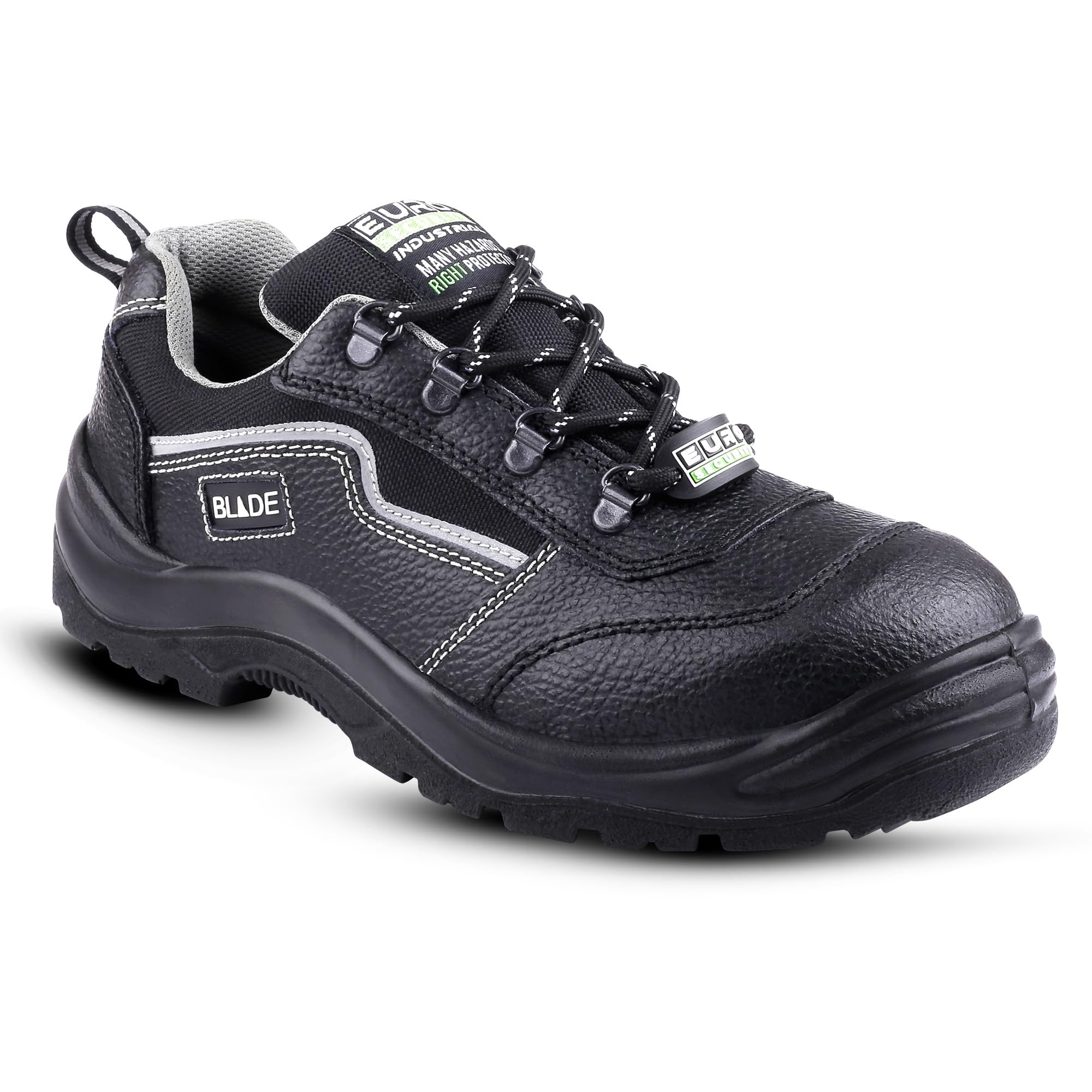 Euro Security Safety Shoe BLADE | 200J Steel Toe Cap, Anti-Skid Sole, Anti-Static, Water Resistant, Heat Resistant | Size 06 UK/INDIA-image-9