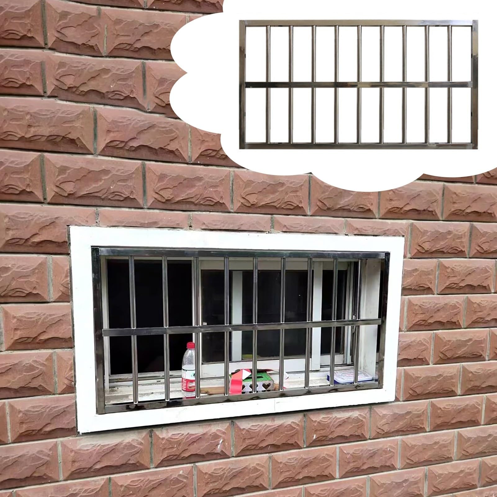 Garde Corps Fenetre Grille de Sécurité Extérieure pour Fenêtre de Sous-sol