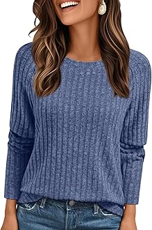 AUTOMET Womens Long Sleeve Shirts Fall Fashion Tops 2025 Crewneck Dressy Sweaters Tunic Winter Clothes Casual Outfits