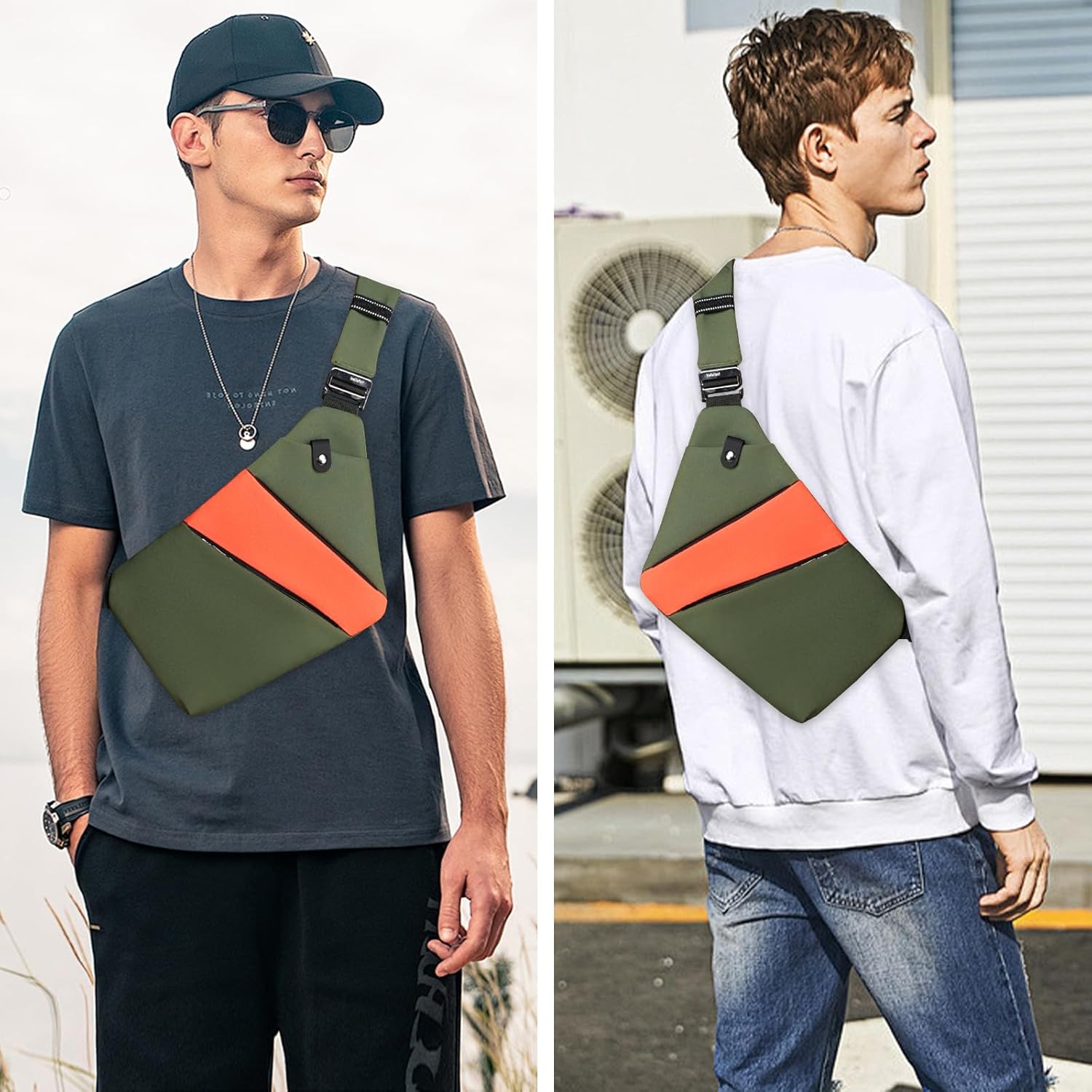 Anti Theft Crossbody Travel Bag - Multi-pocket Shoulder Bag with Adjustable Strap,Slim Sling Bag for Women Men - Image 2