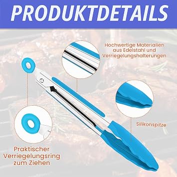 Küchenzange Silikon5 Pcs Mini Zange KücheGrillzange Klein7 Zoll