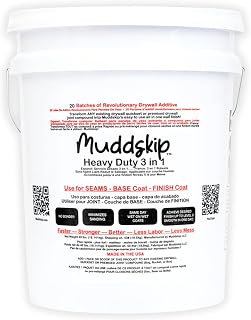 Heavy Duty Drywall Additive Powder, 40 lbs in 5 Gallon Bucket – Ideal for Tough Repairs and Textured Surfaces to Create a Level 3-4 Finish, Same Day Wet On Wet Coats, Made in USA