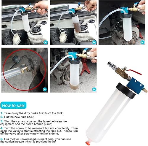 Miniatura 2 de Herramienta de repuesto, kit de aceite de bombeo de líquido de freno de coche, herramienta de reemplazo de cambio de aceite, bomba automotriz,