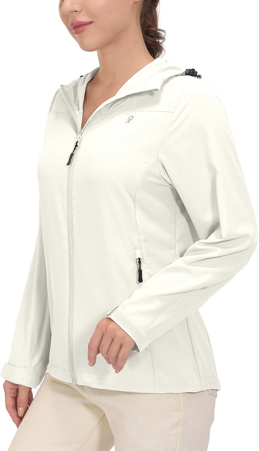 Little Donkey Andy Women’s Sun Protection Hoodie Jackets Long Sleeve UPF50+ Shirts Hiking Travel Camp Air Holes Full Zip