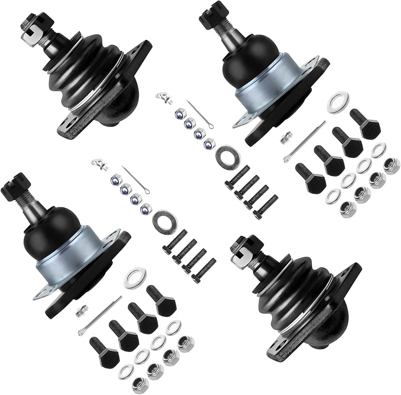 Kit de pivôs de suspensão dianteira SCITOO superior e inferior para Chevy Blazer, S10, GMC Jimmy, Sonoma, Isuzu Hombre e Oldsmobile Bravada 4WD – 4 peças