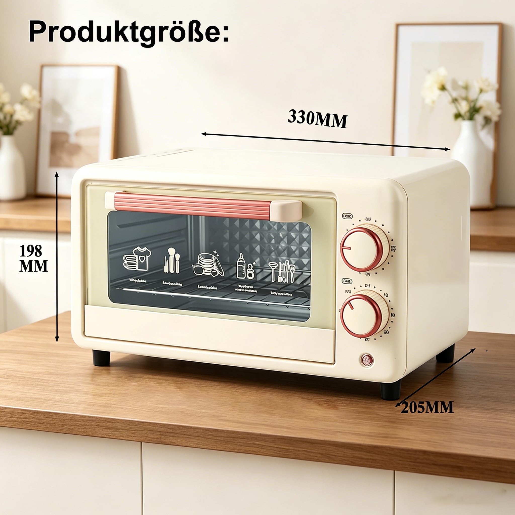 Professionell Heißluftsterilisator, 10L Sterilisator für Babyfläschchen, 150W Sterilisator für Instrumente, UV Sterilisator für Babyfläschchen, Geschirr, Make-up- und Nagelwerkzeuge