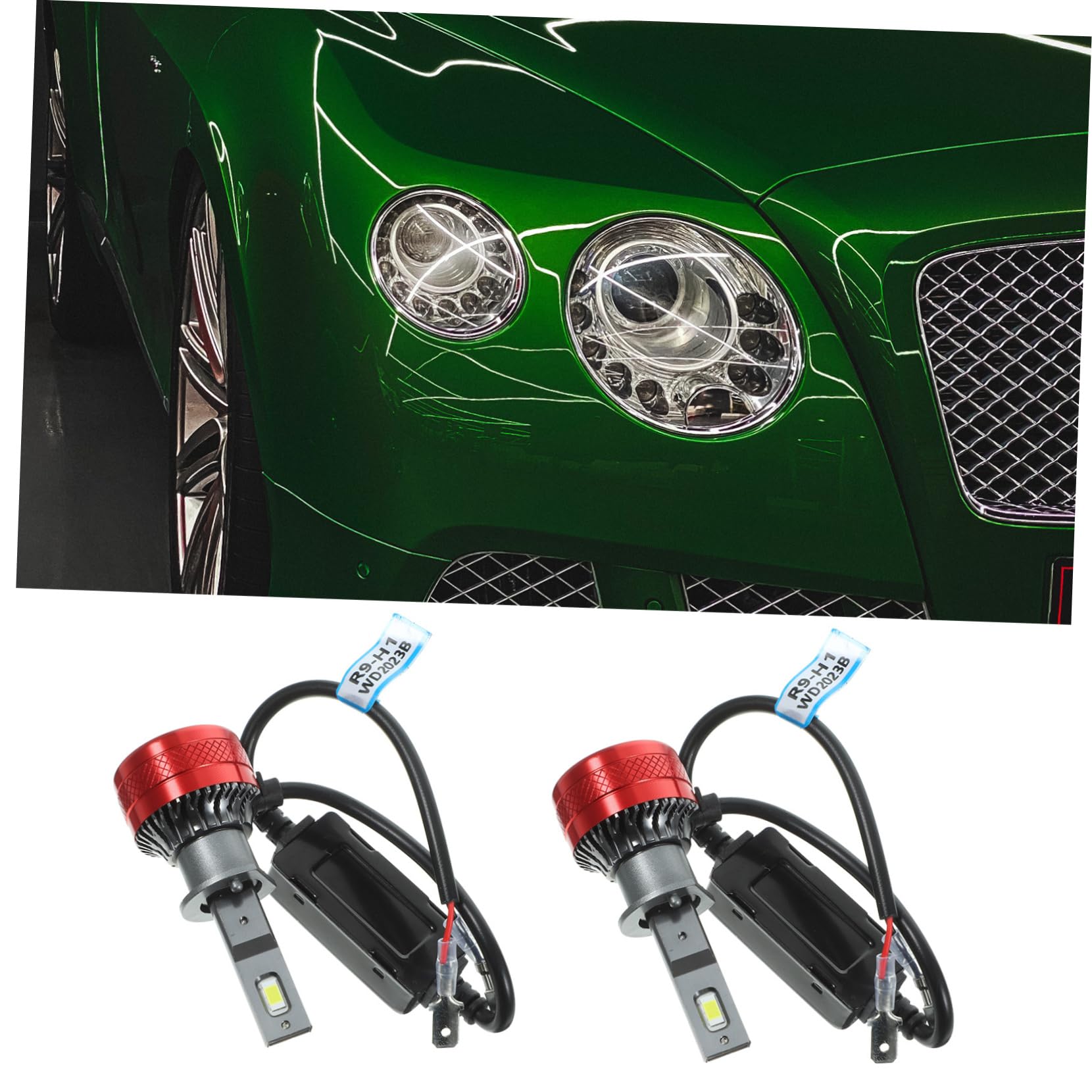 SOLUSTRE Bombilla de Luz de Cruce para Coche H1 LED Máxima Luminosidad y Disipación de Calor de Aluminio, Adecuado para Faros Delanteros y Conducción Segura