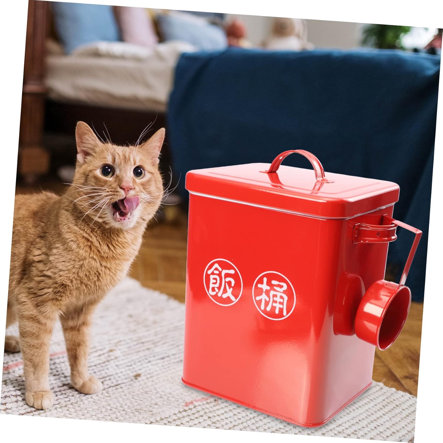 Totority 1piece Capacity Pet Food Storage Tank Airtight Dog Food Container for Dogs and for and Snacks Approx Red