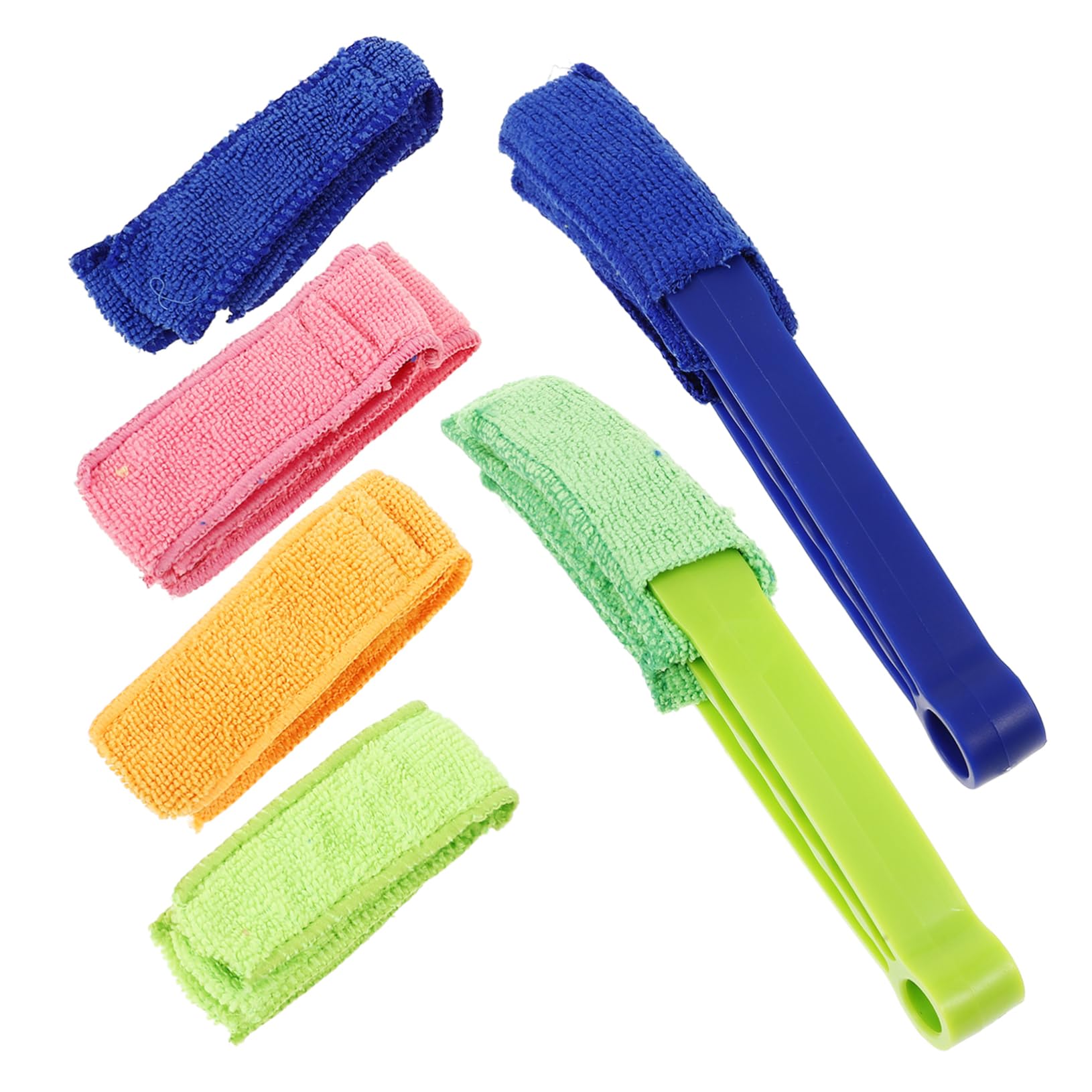 jojofuny Cepillo de Limpieza para persianas Herramientas para Limpiar persianas Limpiador de Cortinas Limpiador de Aire Acondicionado Plumero para persianas de Vinilo Plumero Ciego