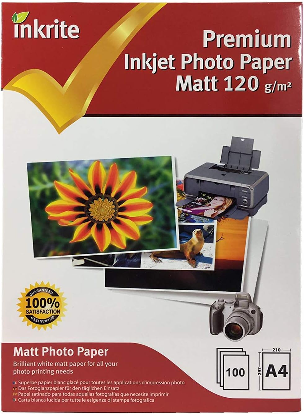 PhotoPlus Premium Paper Matt 120gsm A4, 100 Sheets (Pack of 1)