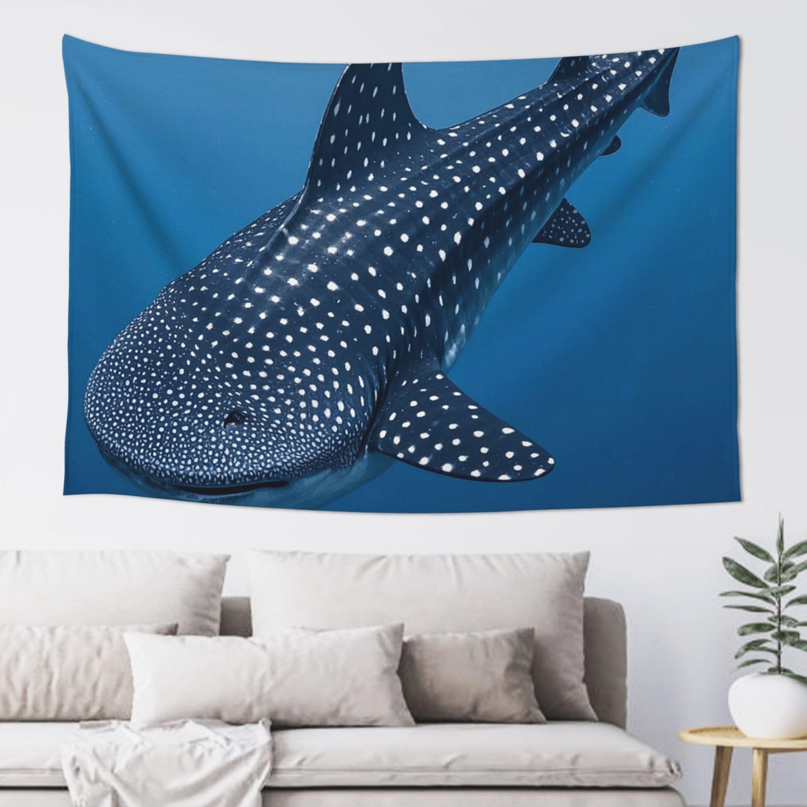 FodPand Variegated Whale Shark Navy Tapestry for Bedroom Aesthetic, Wall Hanging Tapestries Art Decor Backdrop Wall Tapestry for Dorm Living Room Funny Poster Party Banner Background 40" X 60"