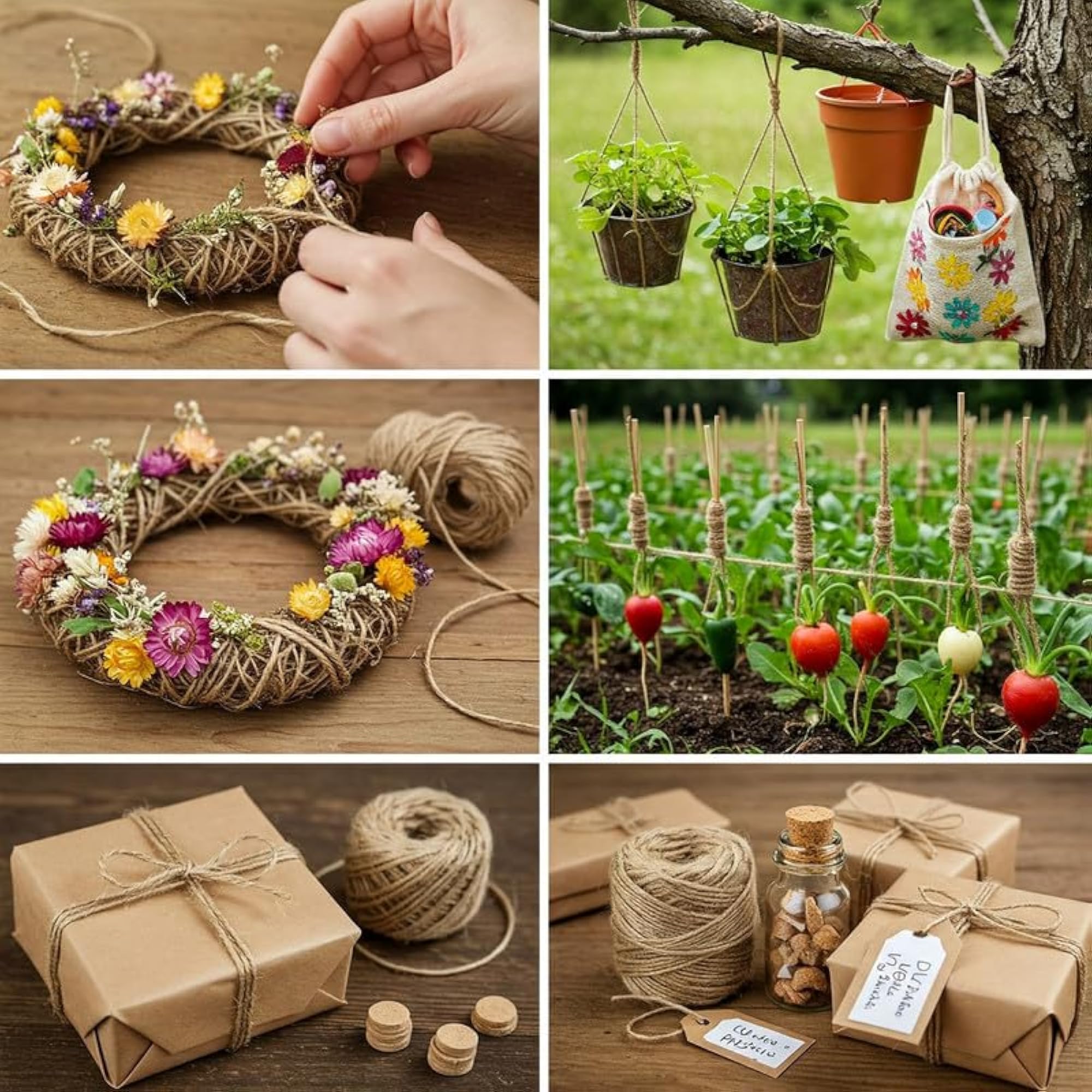 2-Ply Jute Rope for Macrame Cord Art & DIY Projects