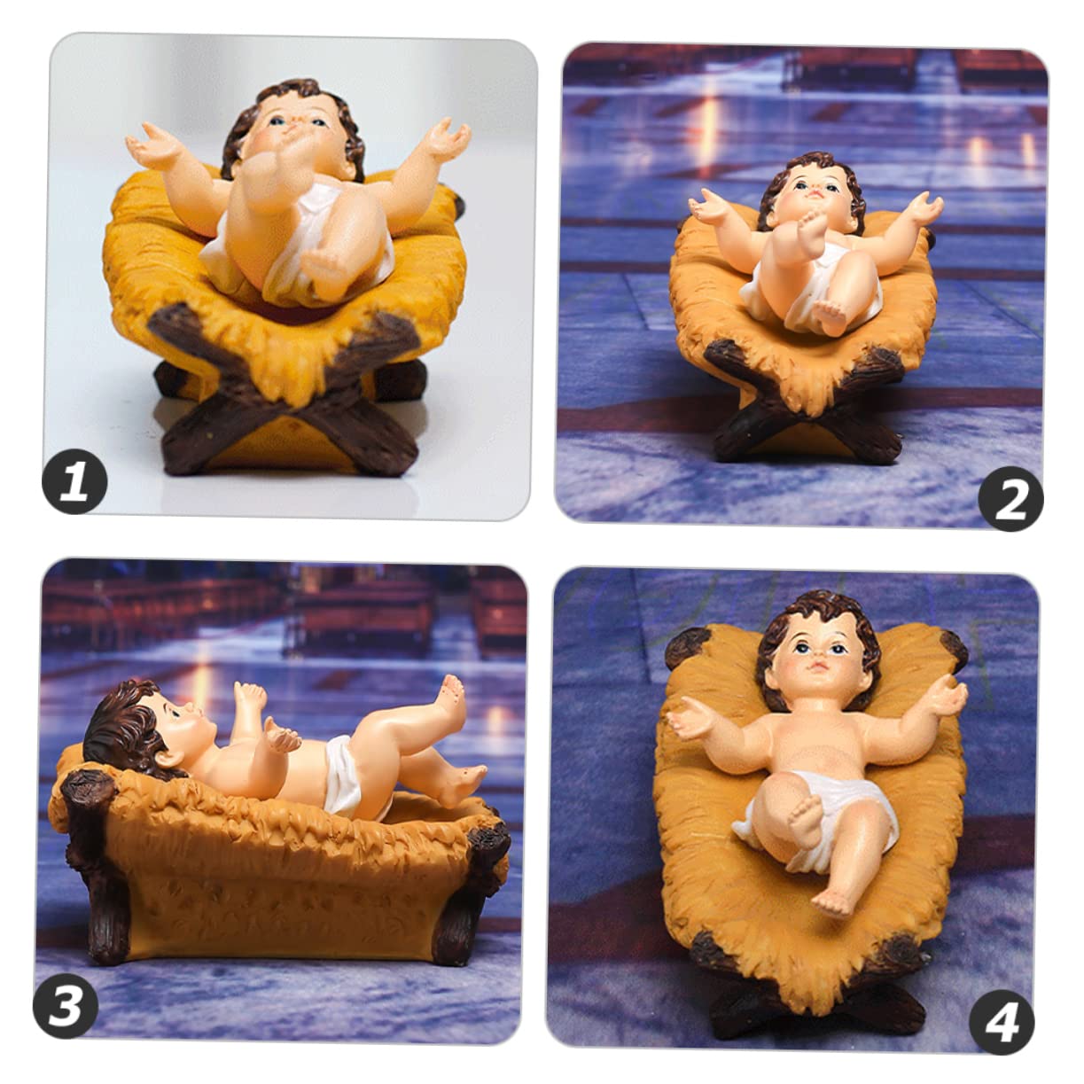 Kerststal Set Kerststal Set Kerststal met Licht Miniatuur Manger Heilige Familie Miniaturen Standbeeld Baby Jezus Manger Kerst Wieg Ornament Kerk Kerststal Set Kerststal Set Kerststal met Licht Miniatuur Manger Heilige Familie Miniaturen Standbeeld Baby Jezus Manger Kerst Wieg Ornament Kerk