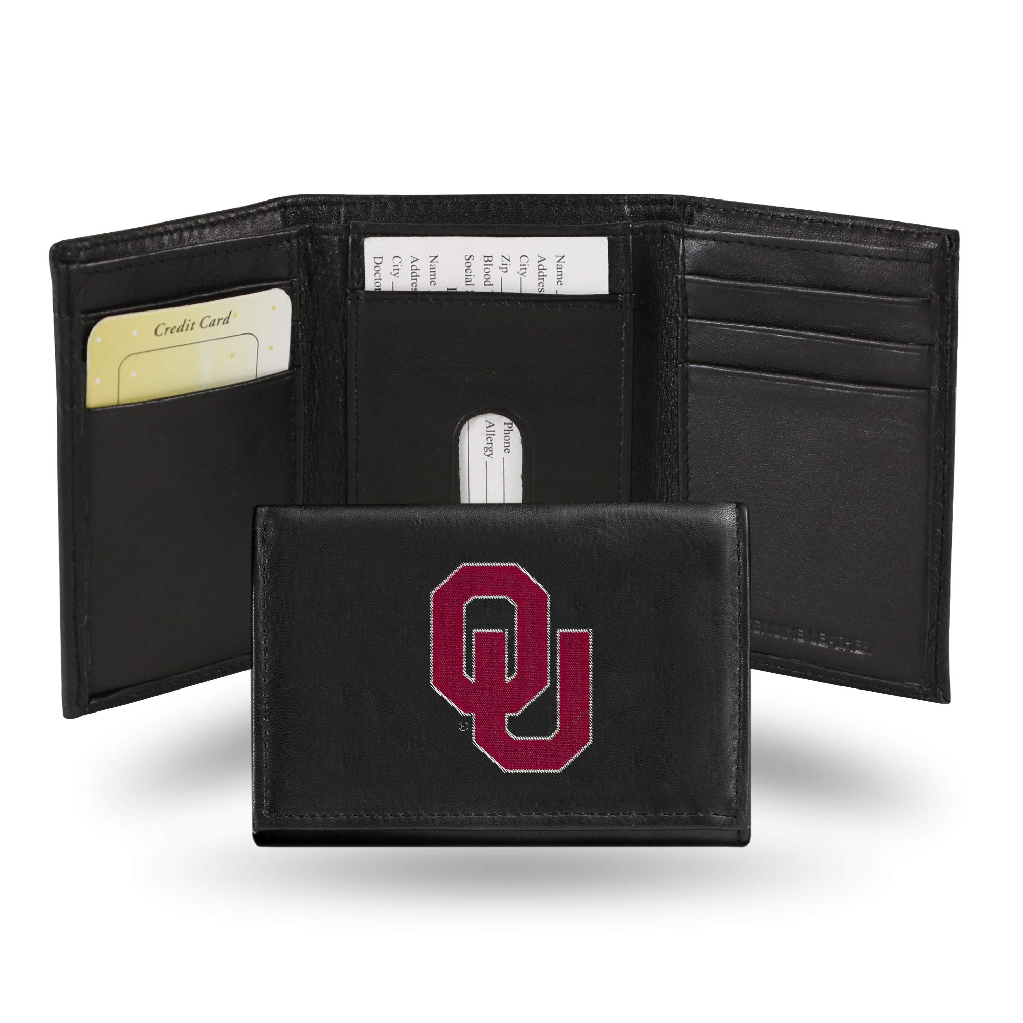 Rico Industries NCAA Embroidered Leather Trifold Wallet