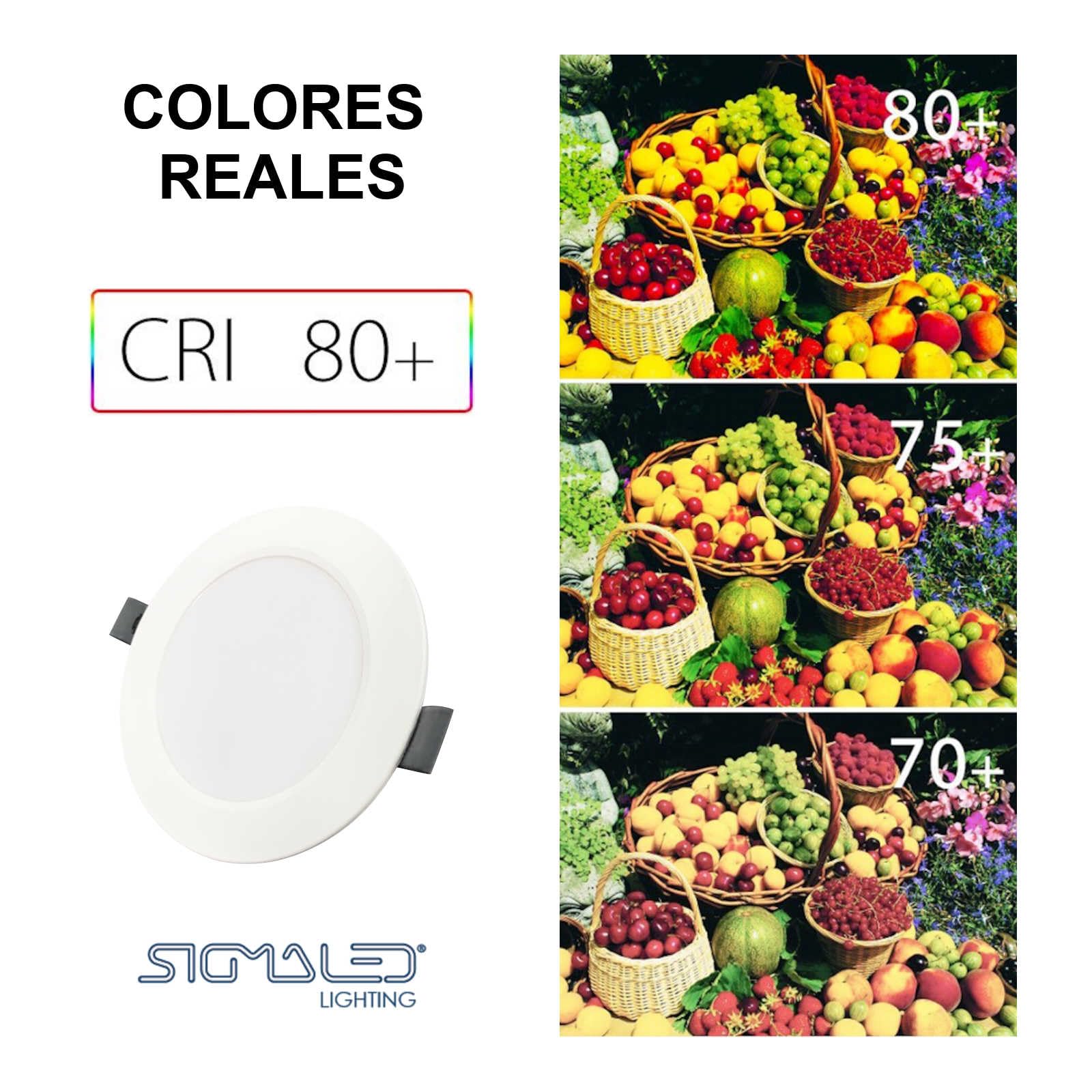 Sigmaled lighting – Pack 6 Focos LED Empotrables 18W 1850 lm, 3 Temperaturas 3000K 4000K 6000K, IP44 Baño, Ultrafinos, Corte Ø187–210 mm, 220–240V, Techo Pladur, Interior y Exterior Cubierto