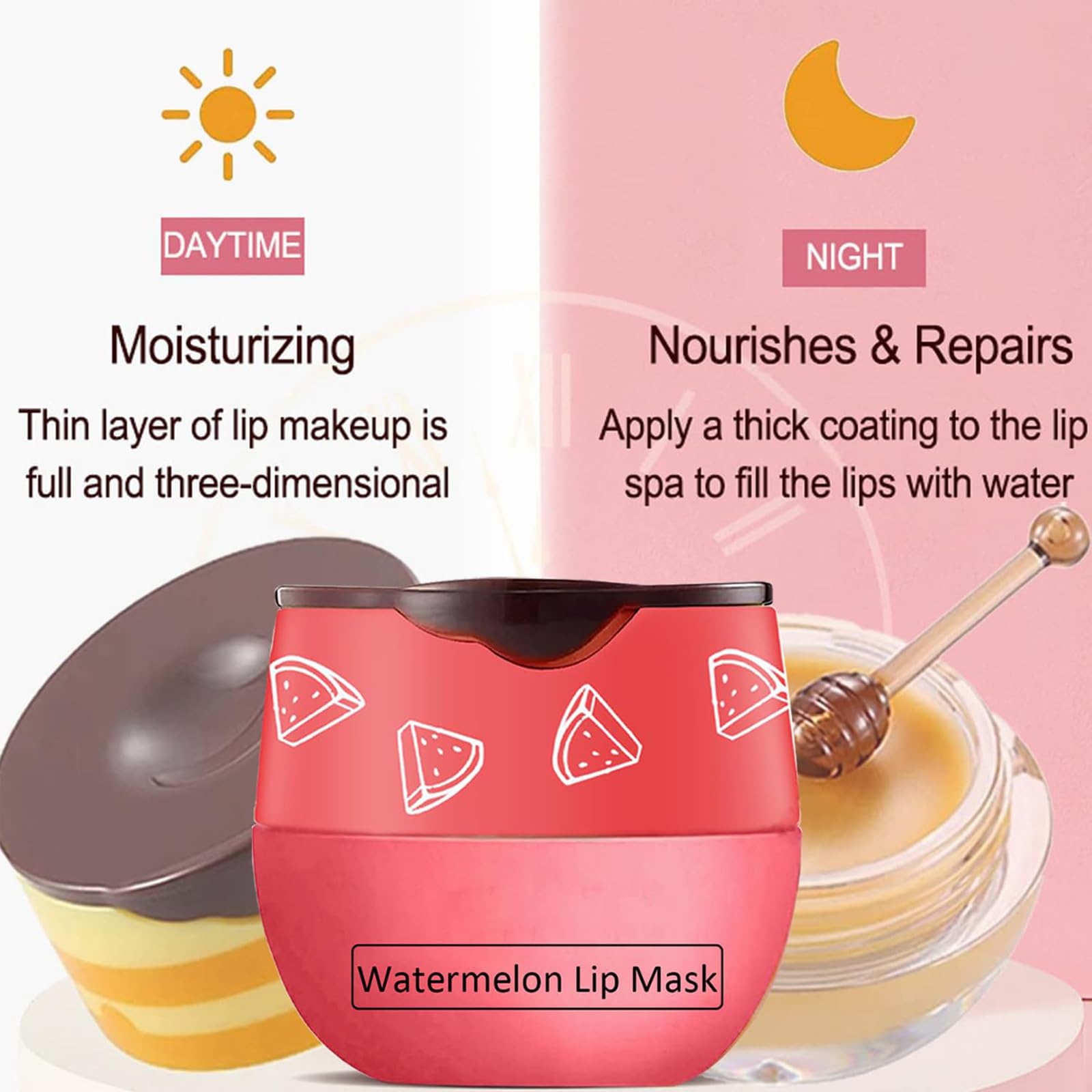 TITIMORE 2Pcs Bee Lip Balm Honey Pot,Bee Lip Mask Honey Lip Balm Uk,Propolis Moisturizing Lip Sleeping Mask Stocking Stuffers for Women,Hydrating Prevention Dry and Cracked Lip - Image 2