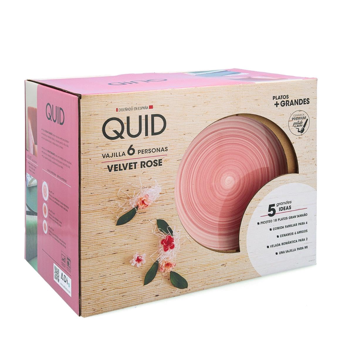 Quid Velvet Vaisselle en céramique Passe au micro-ondes Empilable