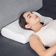 SAKSAA Memory Foam Pillow, Contour Cervical Orthopedic Memory Foam Pillows Supports Neck Pain and Shoulder Pain for Sleeping, Ergonomic Cervical Pillow Neck Support Pillow for Side Back