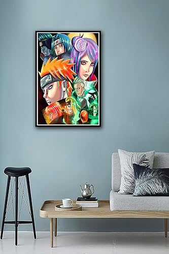 Miniatura 5 de MinHua Akatsuki - Póster de organización de anime japonés, arte de pared para sala de estar, dormitorio, decoración de pared, carteles