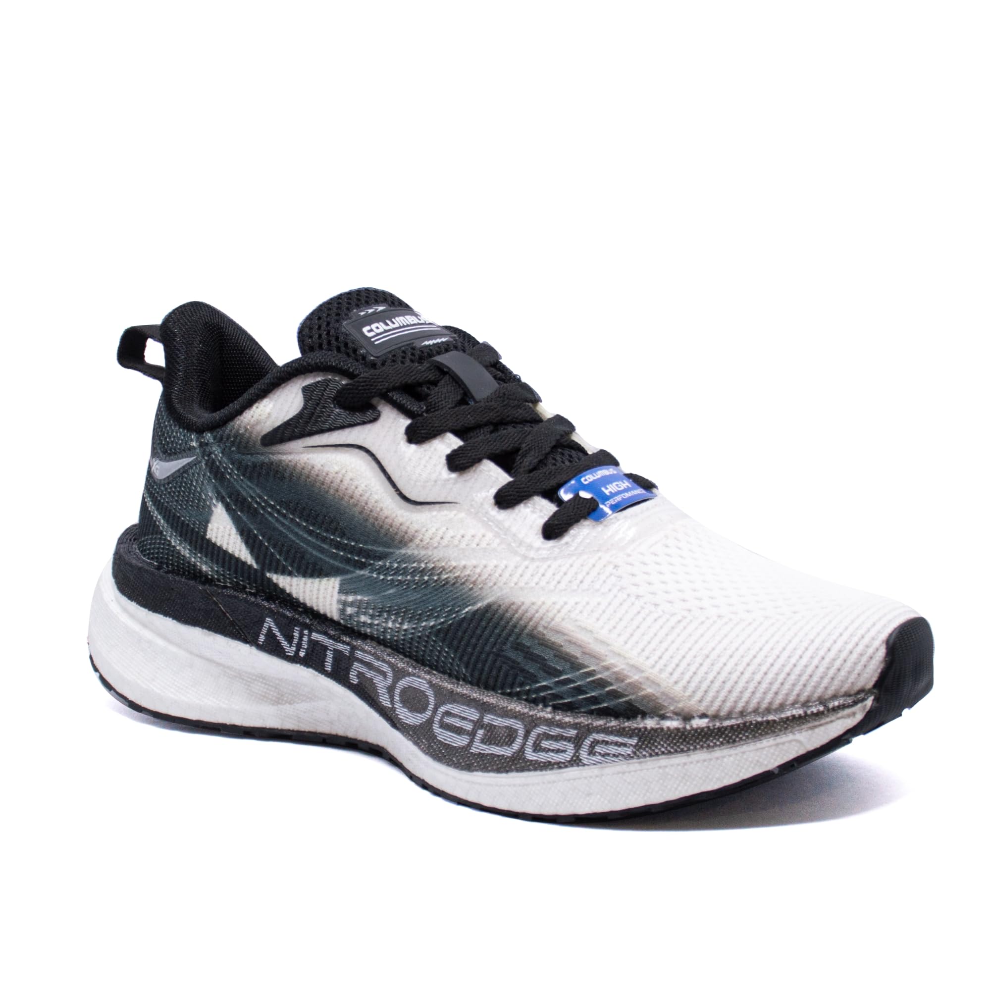 Columbus RISEFLEX Sports Running Shoes| Mens Shoes | Lightweight Shoes | Gym Shoes for Men | Comfortable Shoes for Men| Stylish Lace-Up Closure | Trendy Sports Shoes White Black (B0DHGC9KNX) Amazon Price History, Amazon Price Tracker