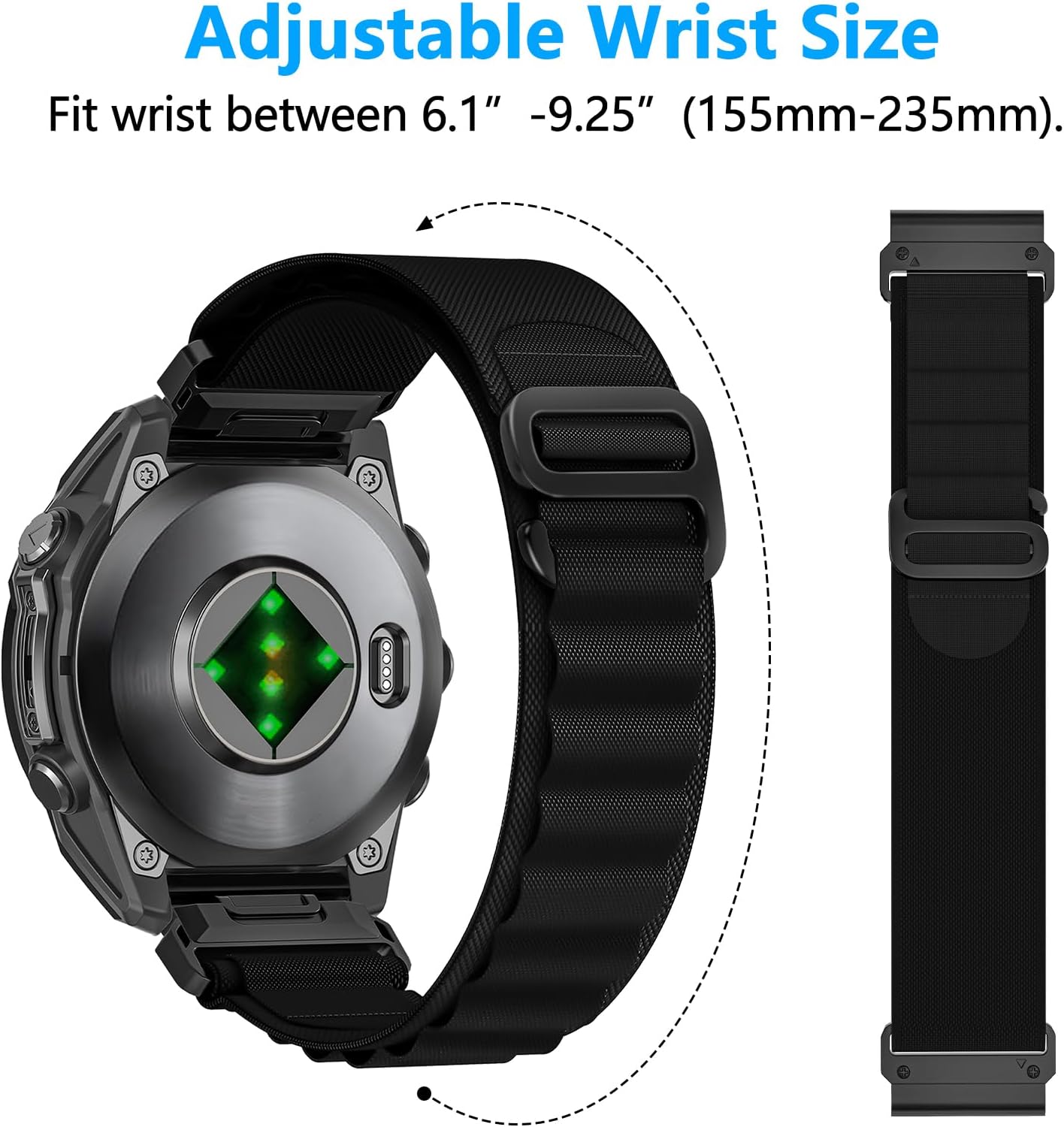 20mm Sport Nylon Watch Bands Compatible with Garmin Fenix 8 AMOLED 43mm/Fenix 7S Pro/ 7S/ 6S Pro/ 6S/ 5S plus/ 5S,Quickfit Watch Strap for Descent Mk3/Mk3i-43mm/Mk2s/epix Pro/Approach S70 42m