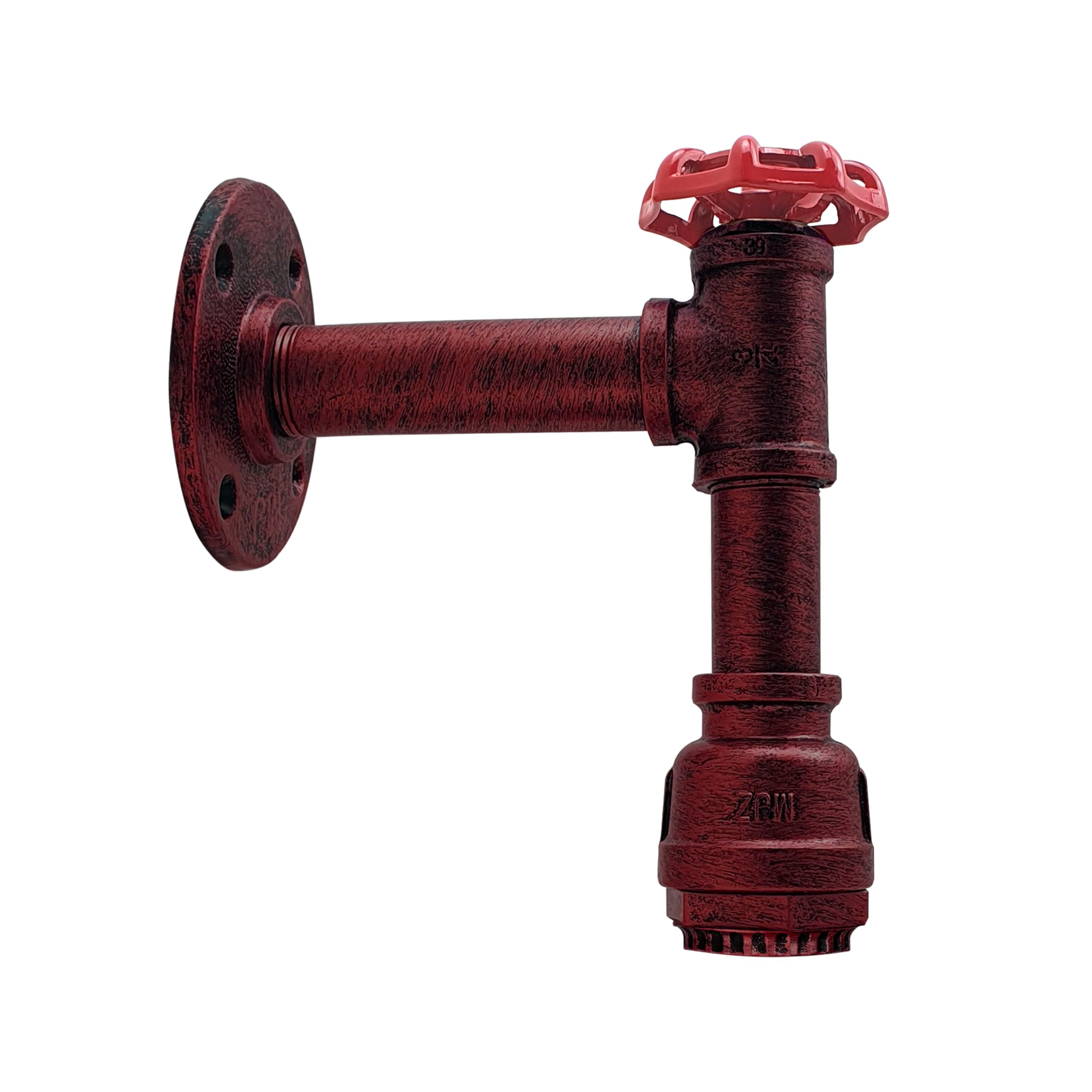 DC VOLTAGE Steampunk Wall Sconce E27 Rustic Red Metal 13cm Height Creative Vintage Wall Mounted Lighting Without Bulb for Living Room Kitchen Bathroom Bar Restaurants Coffee Shop — image 1