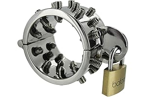 Master Series Tom's Smooth Electrolytes Spiked Chastity Device