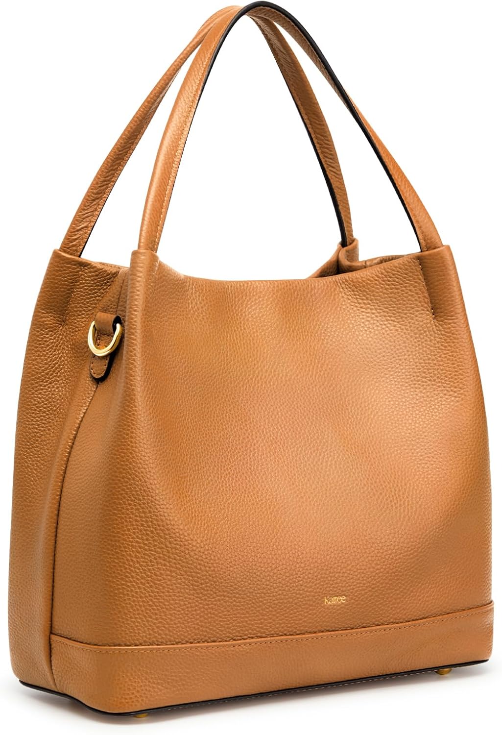 Kattee Genuine Leather Handbags for Women 2026 Trendy, Soft Leather Bucket Bags Shoulder Tote Crossbody Purses with 2 Straps - Image 7