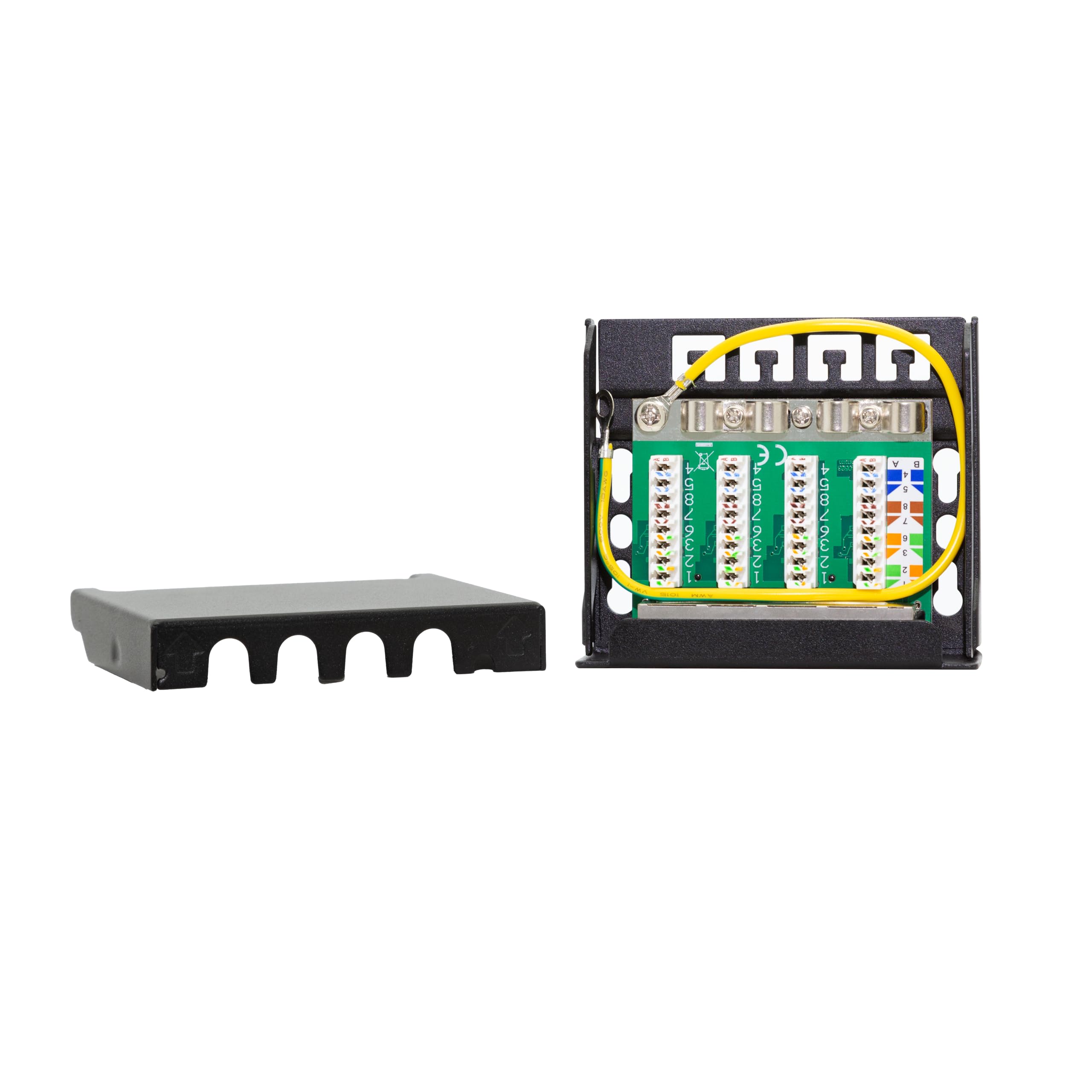 Patchpanel 24xRJ45 CAT6A, 19 1U, 500MHz - Type: 500 MHz, 24-port RJ45, RAL7035, 1U