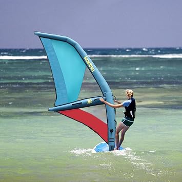 Kayak Wind Sail 4.35 * 1.88m Kayak Boat Wind Sail Sailboat Paddle Board Sailing Oxford Cloth and PVC Windpaddle Canoe Windsurfing Professional Inflatable Paddle Board for Kayak Canoe Boat