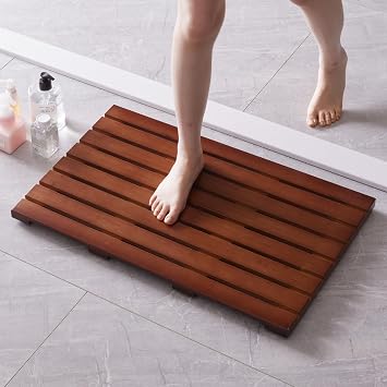Bath Mat for Shower, Wooden Floor Mat for Bathroom,Non-Slip | Heavy Duty, Shower Mat for Indoor Outdoor