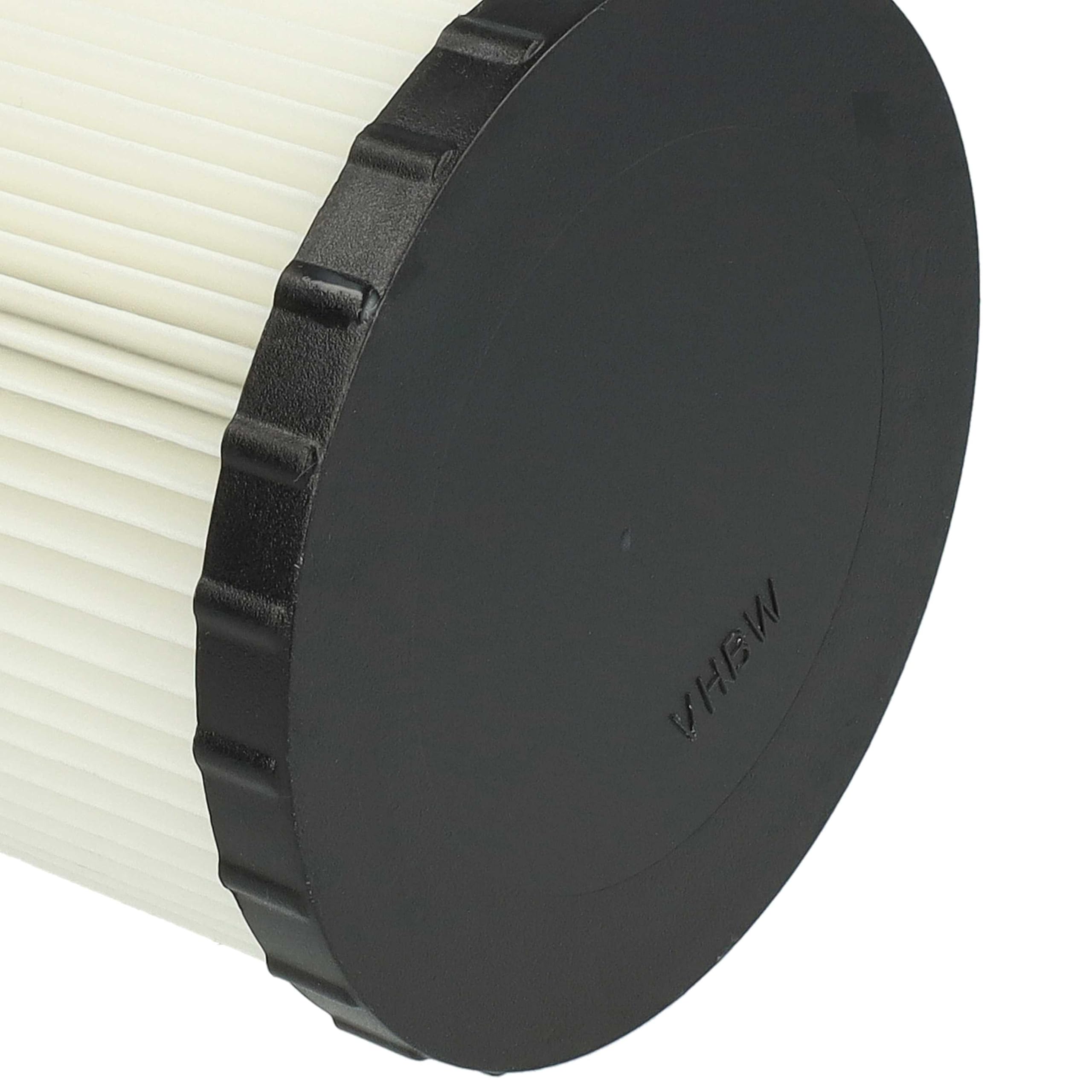 vhbw 8x Faltenfilter Ersatz für Dewalt DCV5801H | DCV5801H-XJ für Staubsauger - Patronenfilter Schwarz Weiß