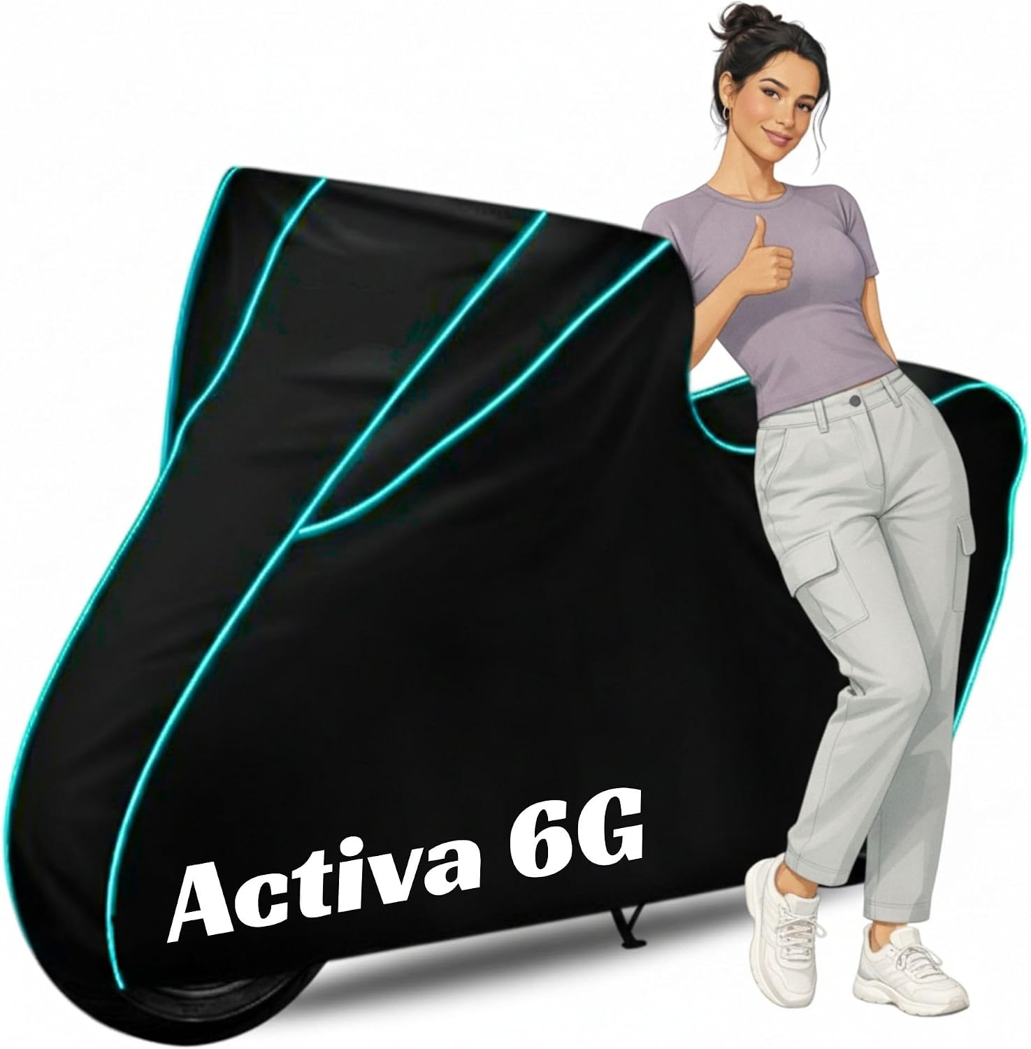 Ultra-Bike Body Cover for Activa 6G Dustproof Scratchproof - 100% Water Resistant Motorcycle Cover for Two Wheeler, Outdoor Full Bike Cover with UV, Duty, Rain Protection