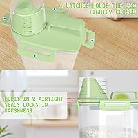 Vista 5 de TBMax Recipiente pequeño de almacenamiento de arroz, dispensador de cereales de 5 libras con taza medidora, contenedor hermético para alimentos