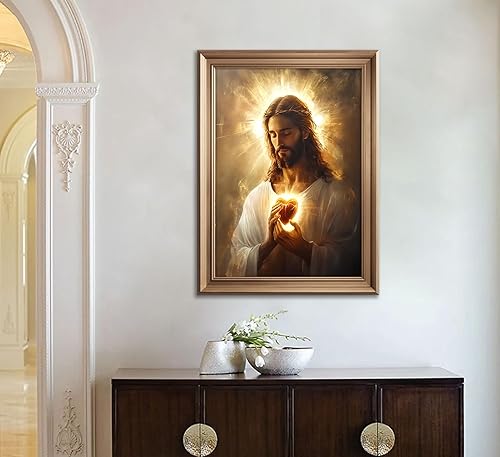 Miniatura 6 de Lienzo decorativo para pared, diseño de Cristo Jesús, Retrato de la Divina Misericordia, Retrato de Tranquilidad, Cuadro de Decoración de Pared,