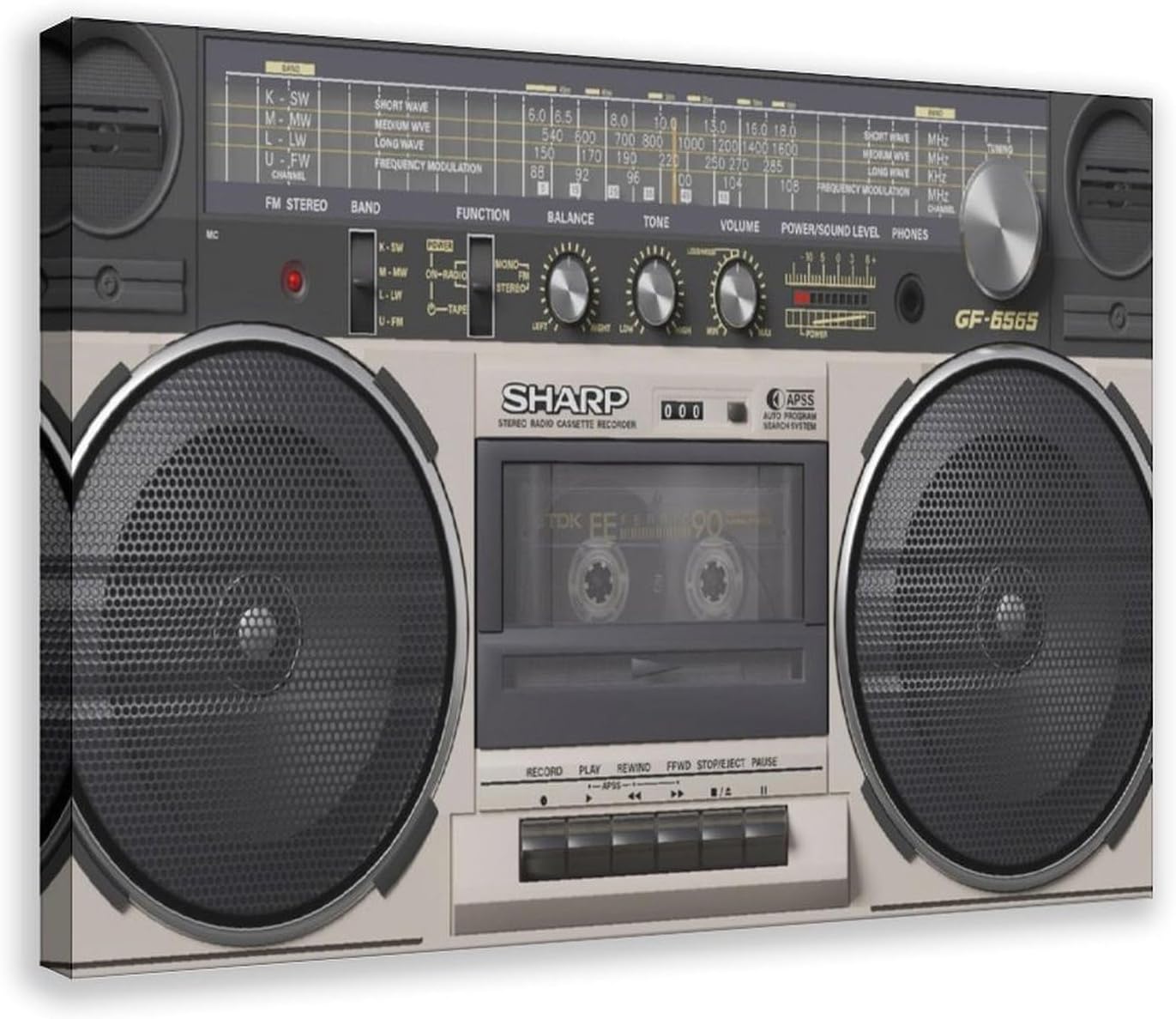 Ebxozp Retro Speaker Photos Canvas Poster Wall Art Prints Room Aesthetic Murals Bedroom And Living Decorations Frame 12x18inch