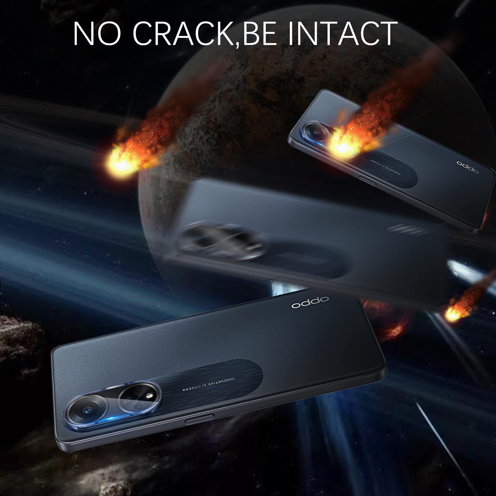Dabuu Vetro Temperato Per Oppo A98 5G – 2 Pezzi Schermo + 2 Pezzi Fotocamera – HD 9H Anti-Graffio - 3